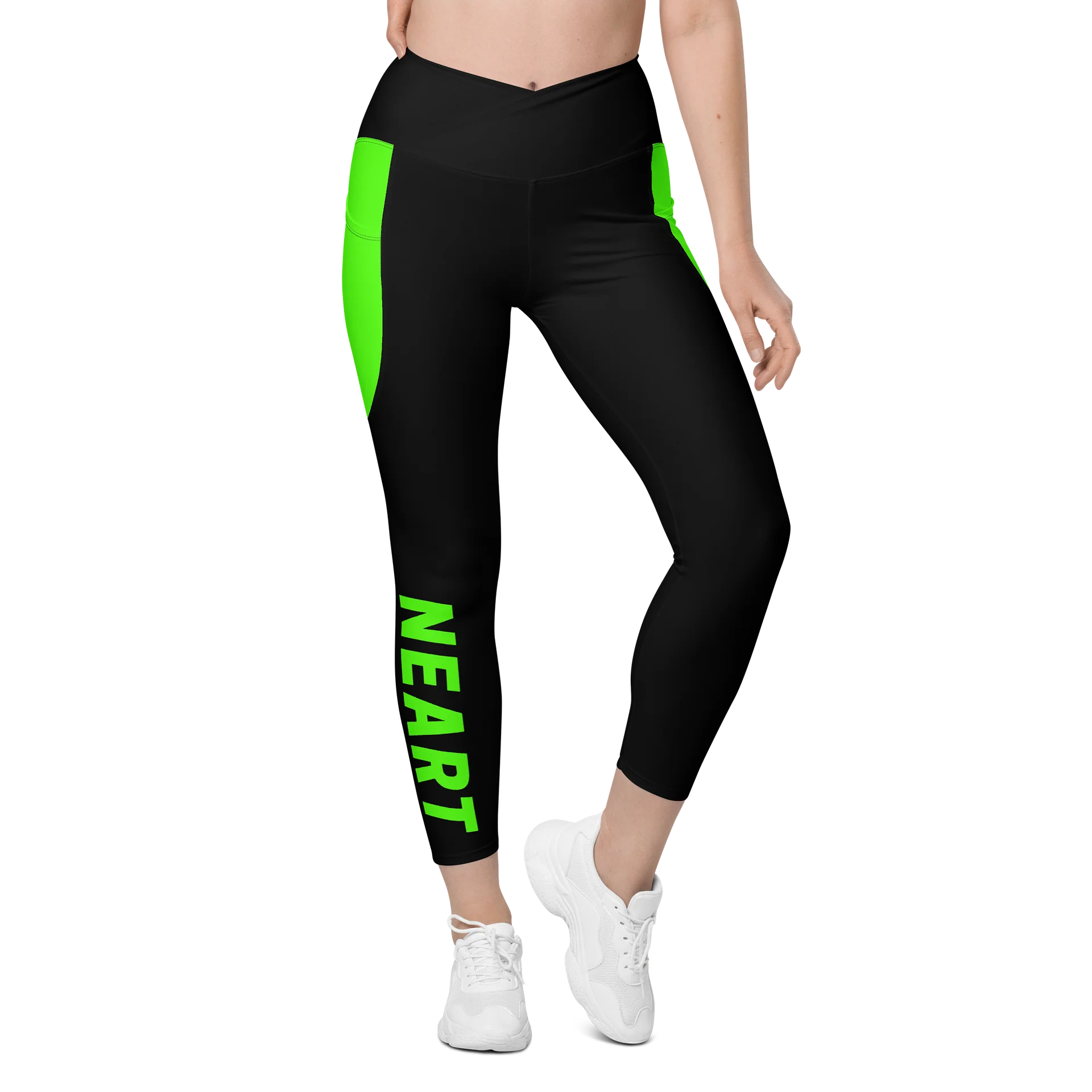 Nearth Meaning Strength | Crossover Semi Compression Workout Leggings with Pockets & Sun protection product image (1)