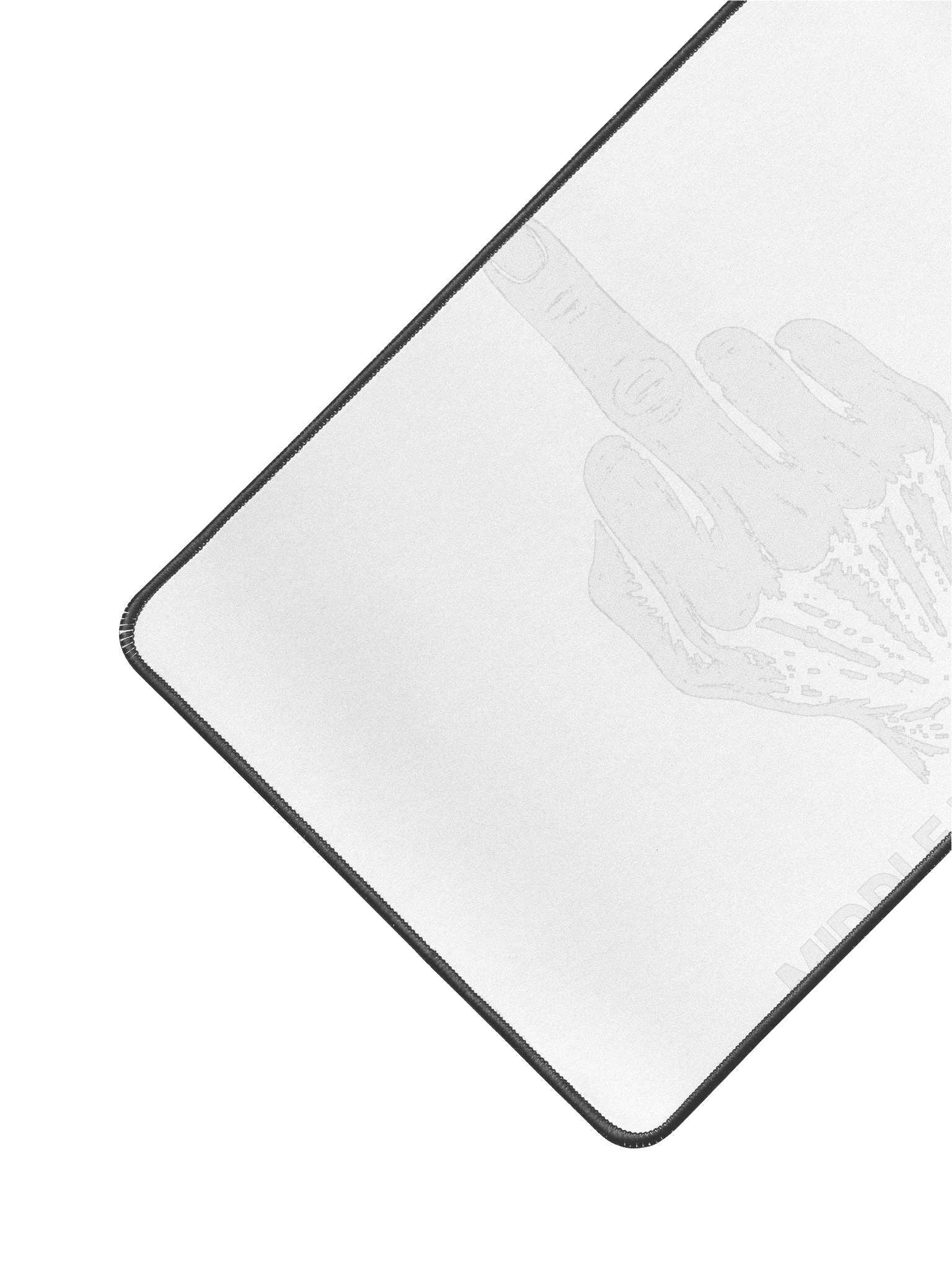 No ShopCo Middle Finger Desk Mat 12 x 18 - White Artwork product image (2)