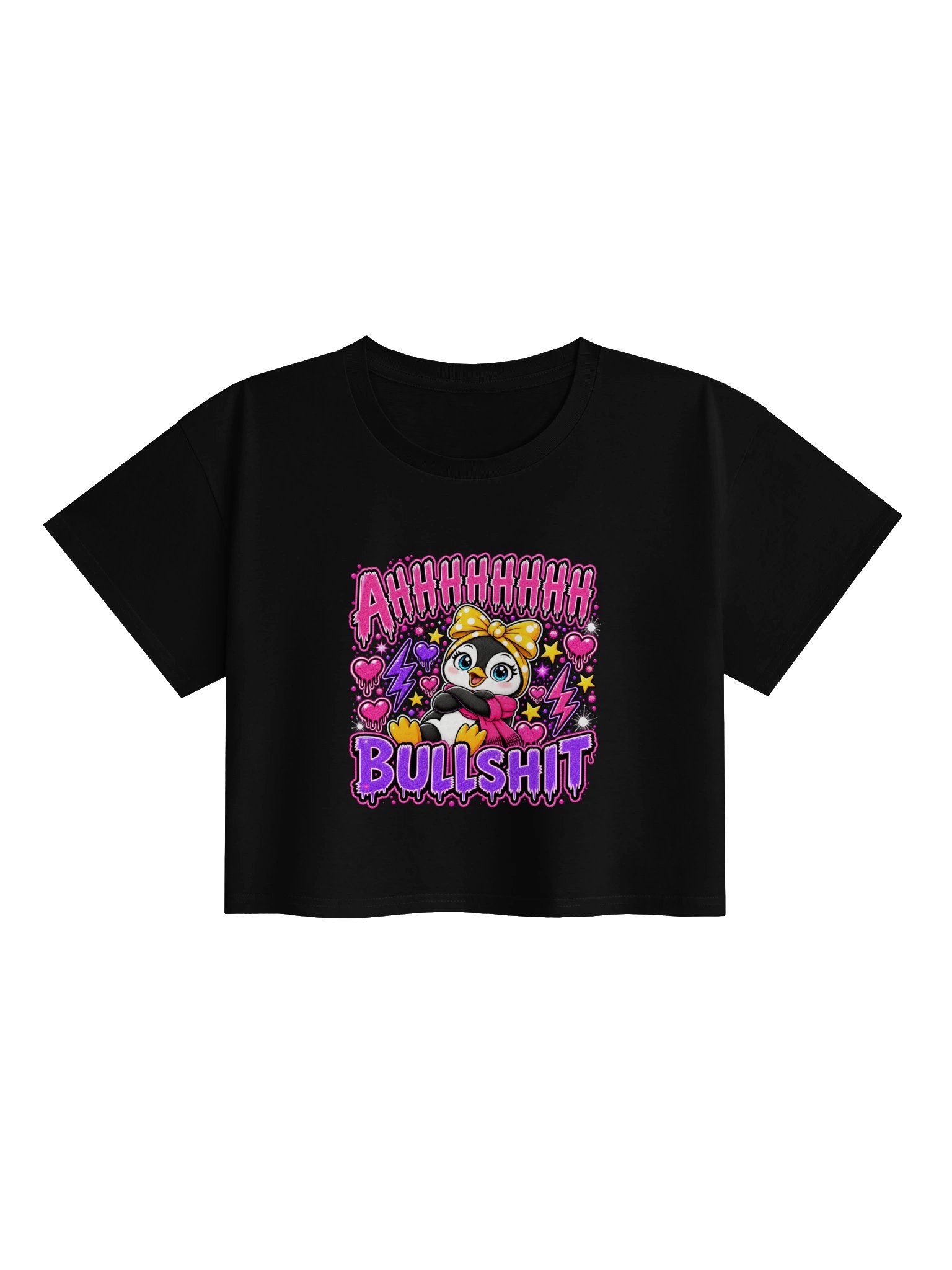 AHHHHHH Bullshit Lulu Pink Chaos Crop Top product image (1)
