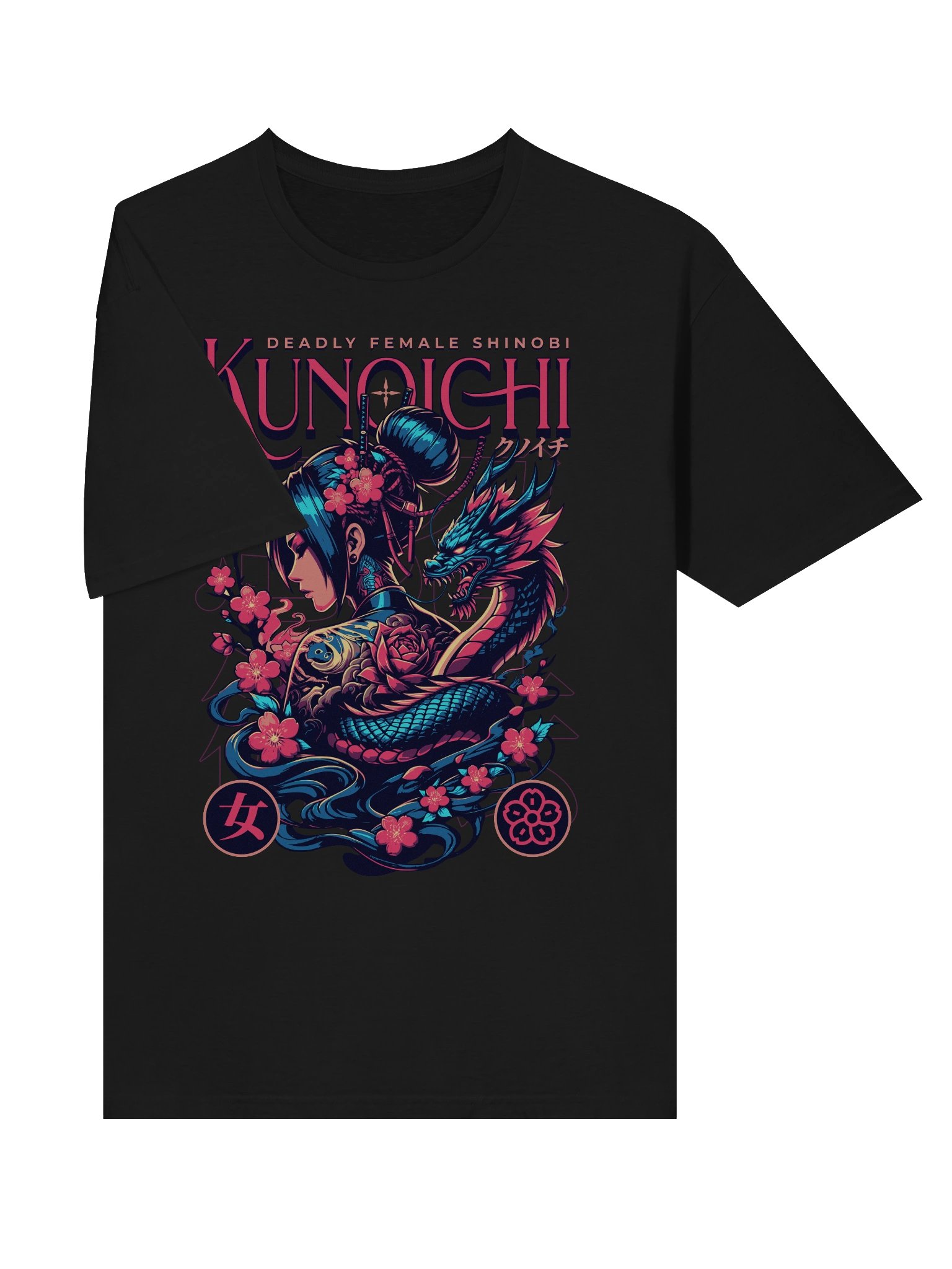 Kunoichi Deadly Female Shinobi T-Shirt - Gildan Softstyle product image (3)