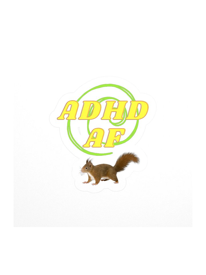 ADHD AF Green Swirl Kiss Cut Sticker product image (1)