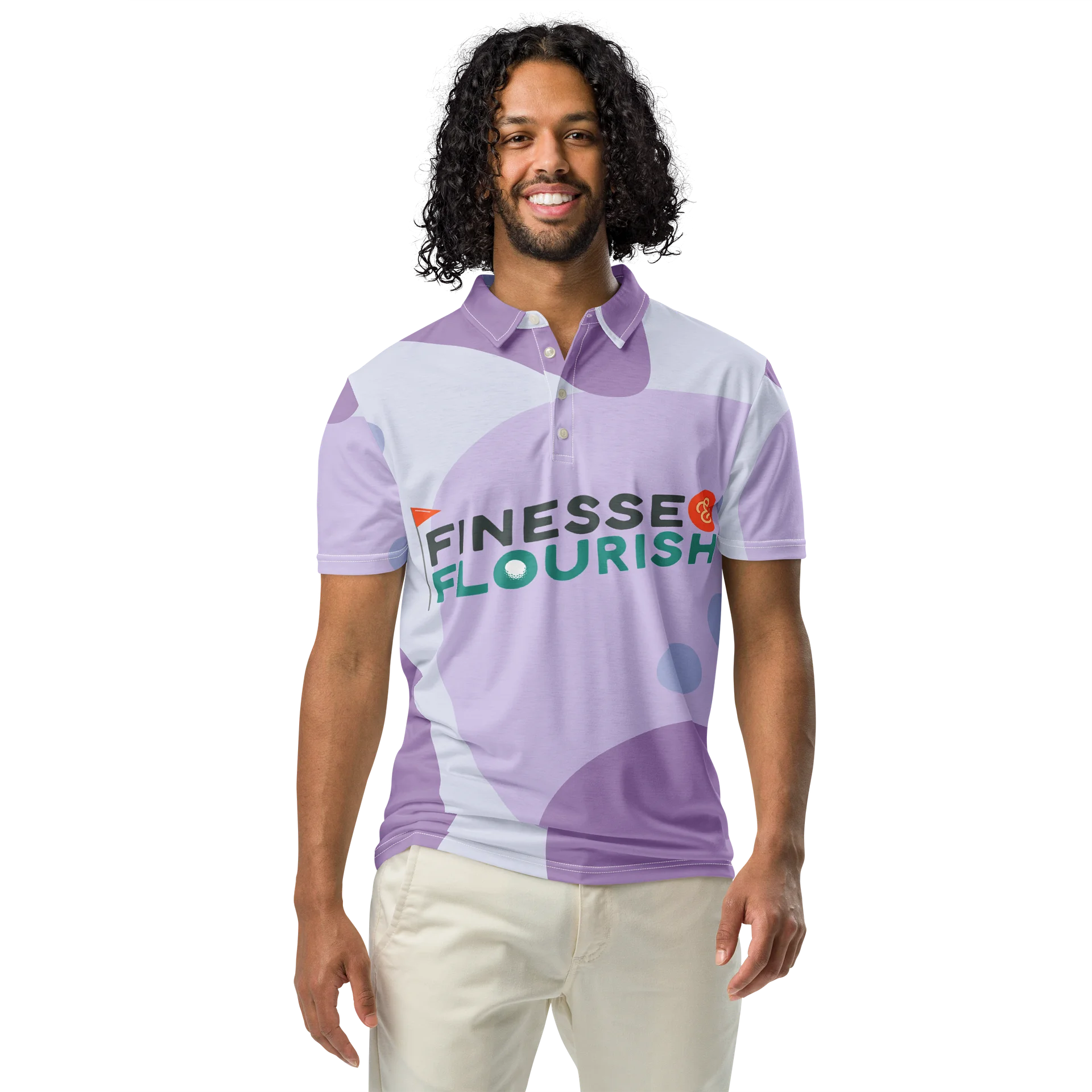 F&F Lava Lamp Slim Fit Polo Shirt (PUR) product image (3)
