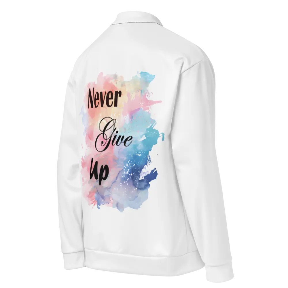 Never Give Up Custom Bomber Jacket product image (4)