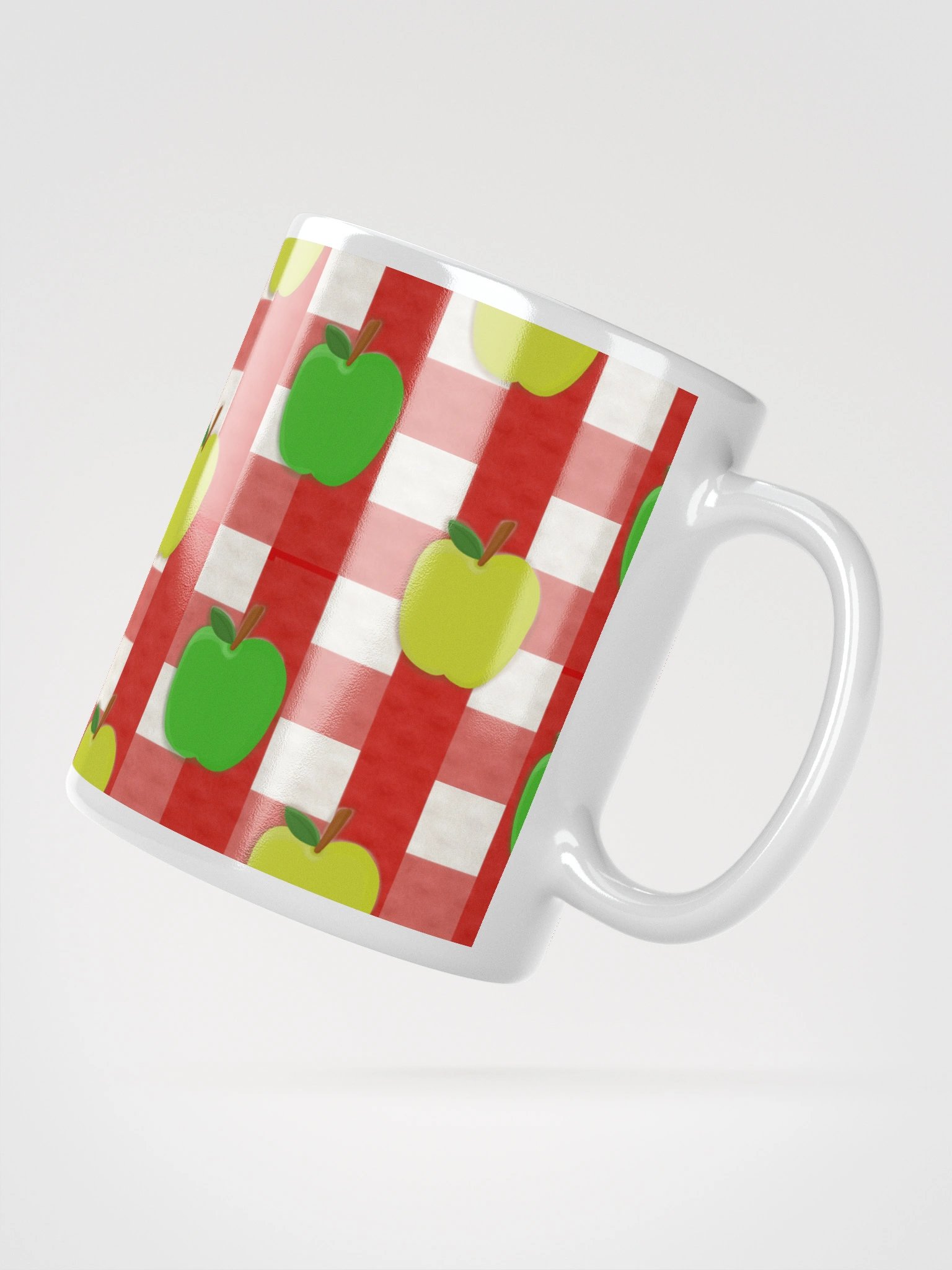 Apple Gingham in Red Mug product image (2)