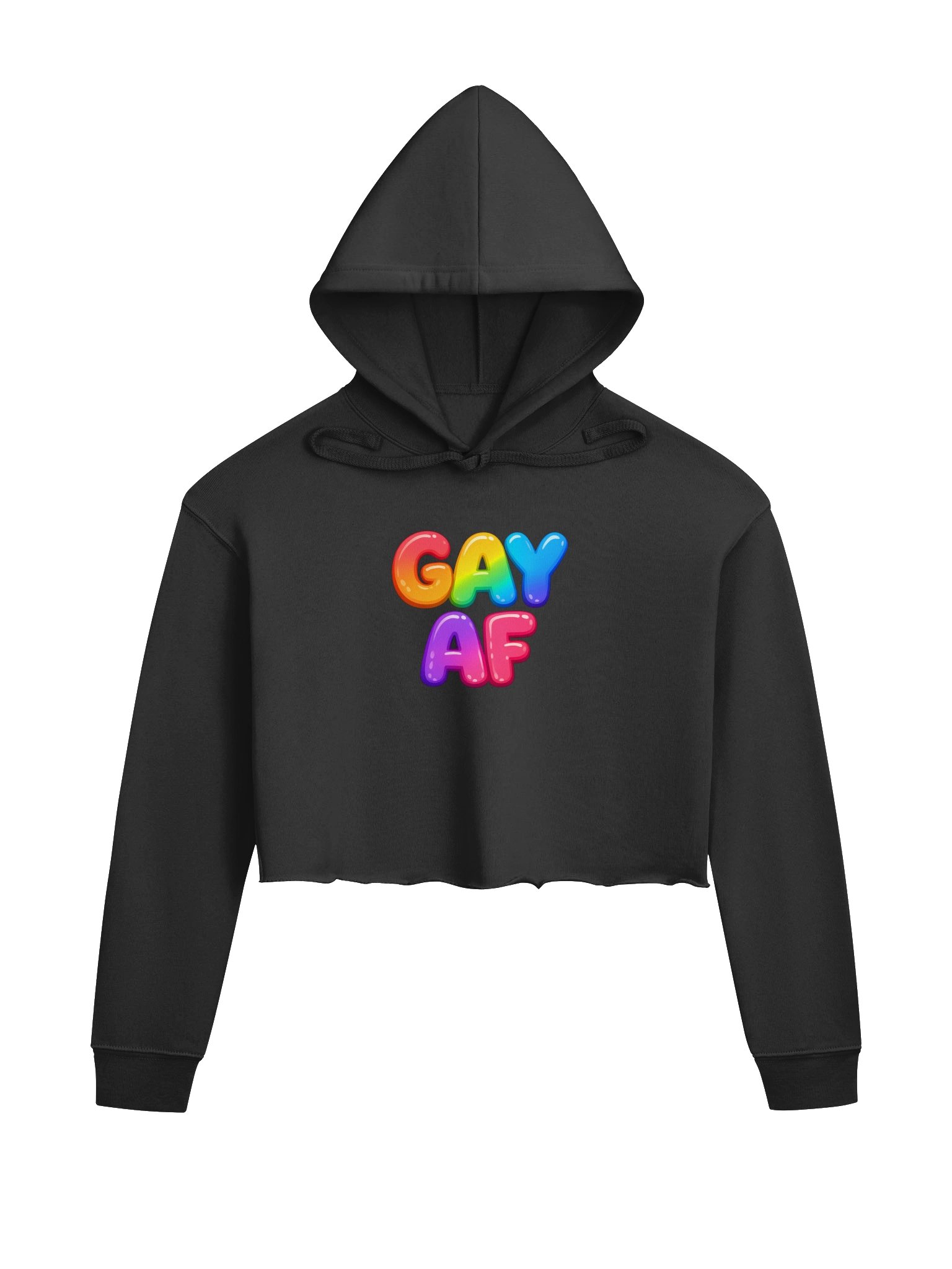 Gay AF Fleece Crop Hoodie product image (1)