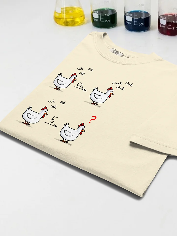 Chemistry Shirt | Comfort Colors Funny Chemistry T-Shirt ChemScrapes Chicken Halogenation Design product image (2)