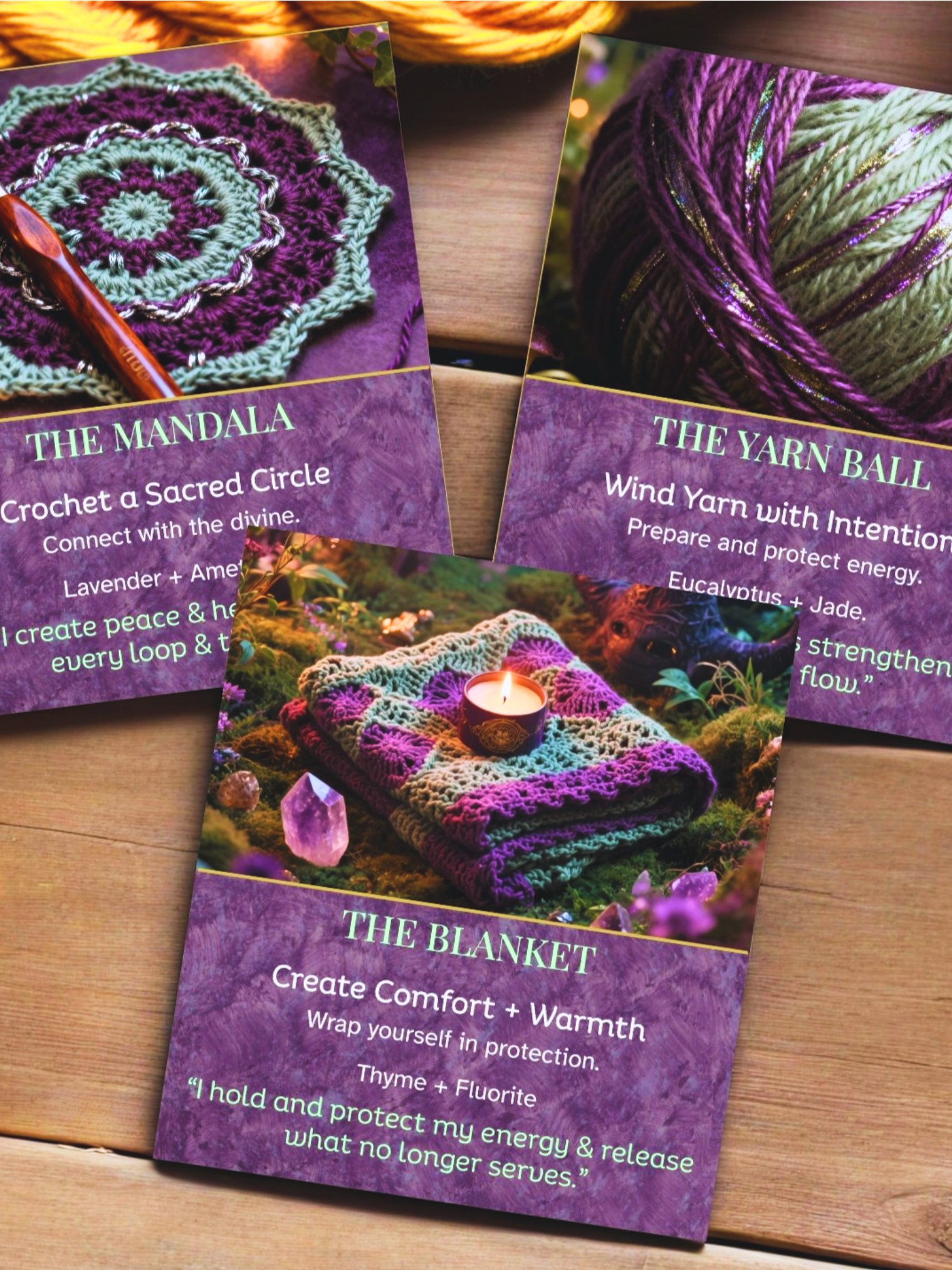 Crochet Oracle Deck Printable | Fiber Artist Oracle Cards Digital Download product image (1)