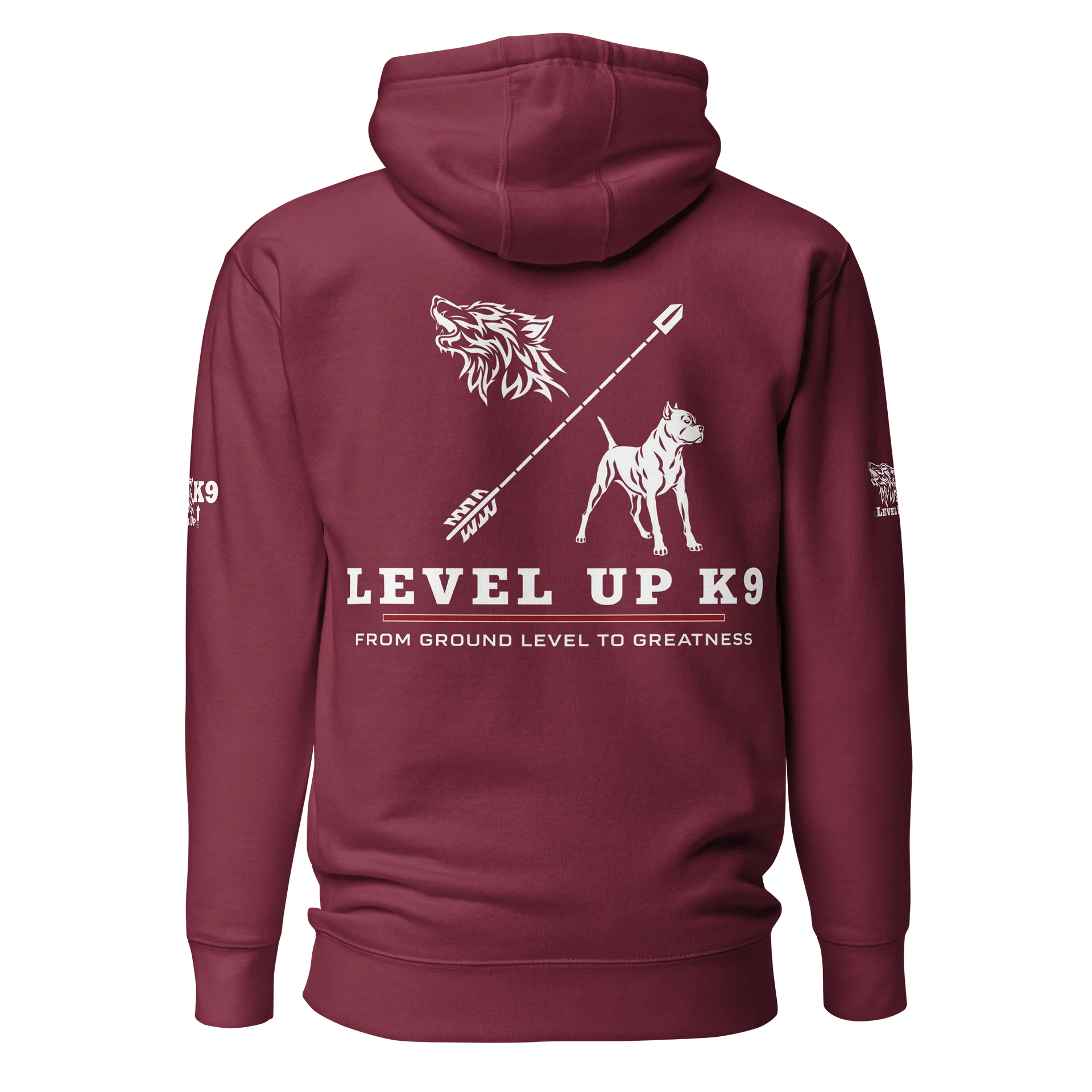 Level-UP K9 Standard Hoodie ( Maroon ) product image (3)