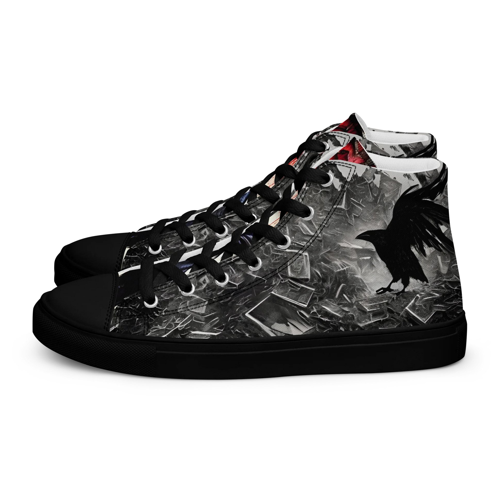 Raven Fiction Men's High Top Canvas Shoes product image (1)