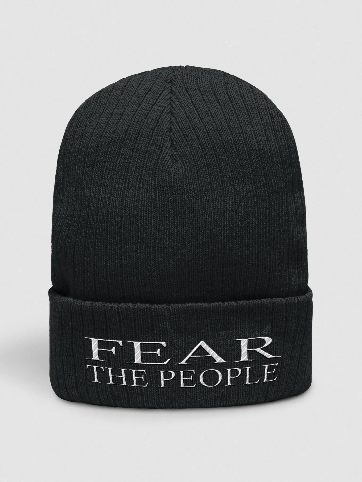 Fear The People - White - Atlantis Ribbed Knit Beanie product image (1)