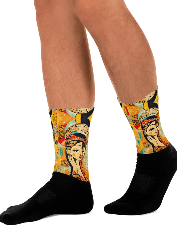 "They Call Her Lucky" Painted Socks product image (1)