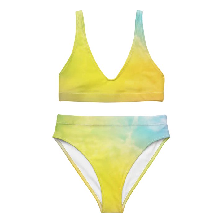Blur cloud rainbow Design High Waisted Bikini - V9 product image (2)