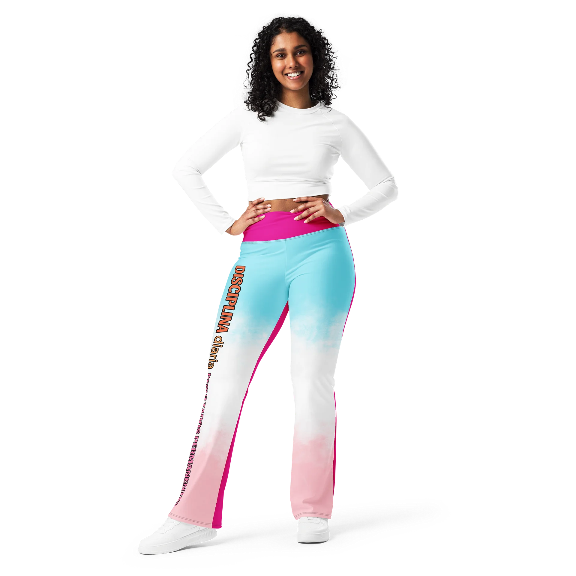 The "Constancia" Flare Leggings Blue, Pink, White product image (3)