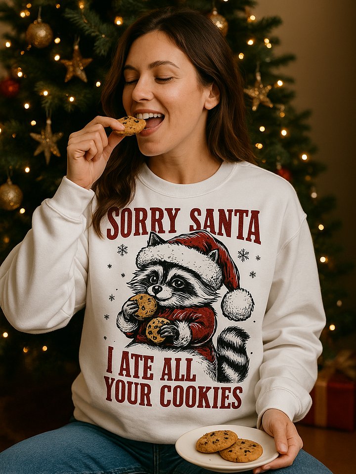 Santa's Cookie Bandit Crewneck Sweatshirt product image (1)