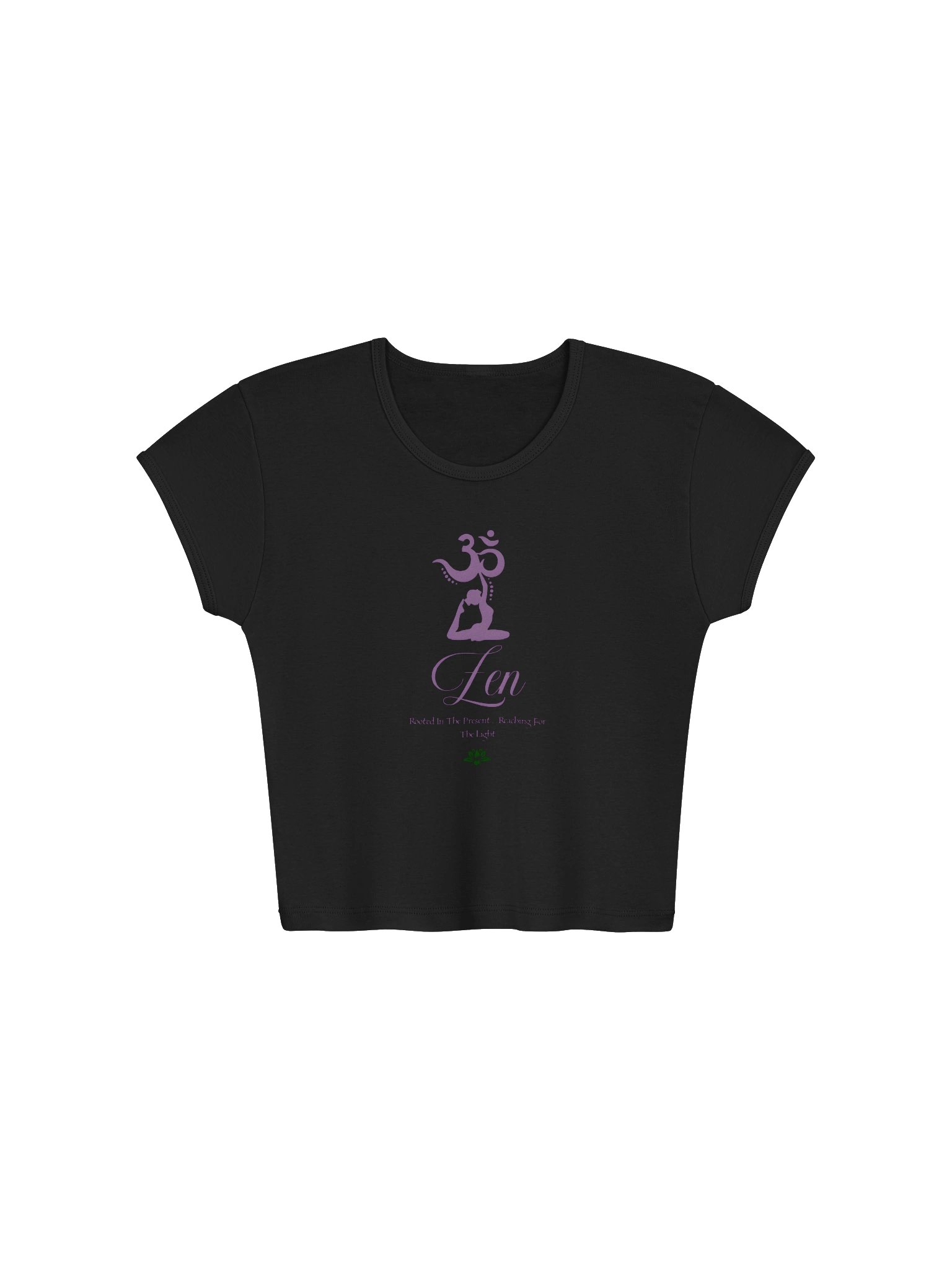 Zen Om Meditative Graphic Crop Tee product image (1)