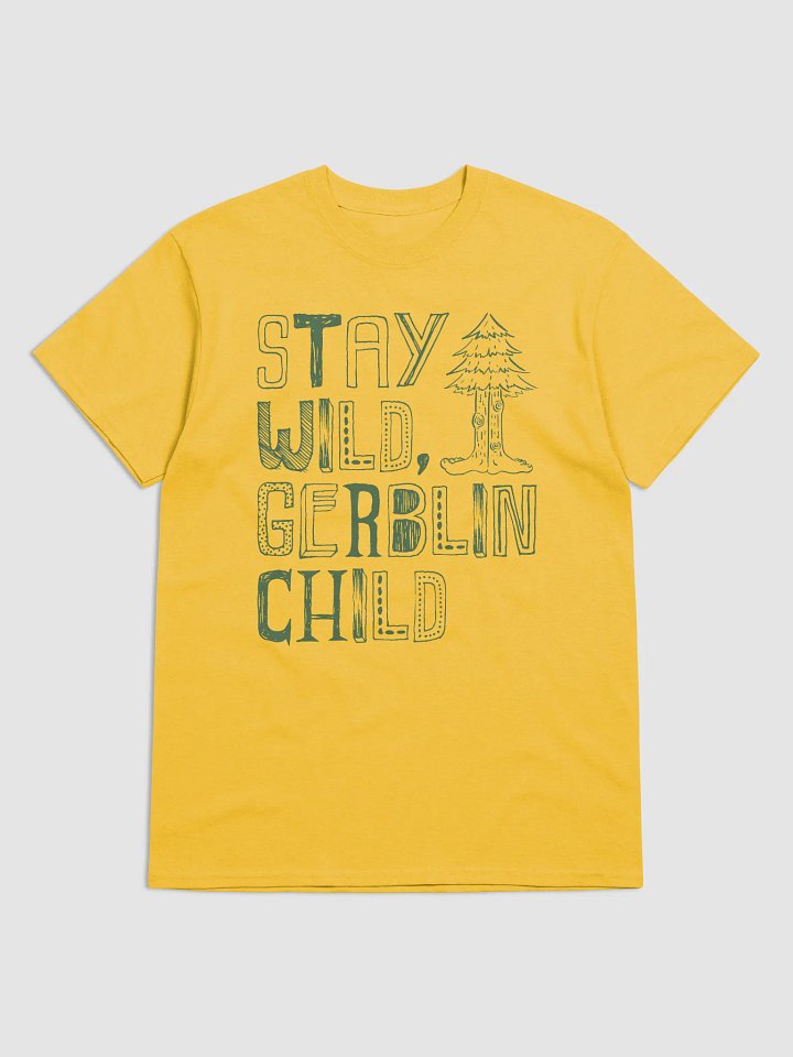 Stay Wild, Gerblin Child T-Shirt - Gold & Green product image (1)