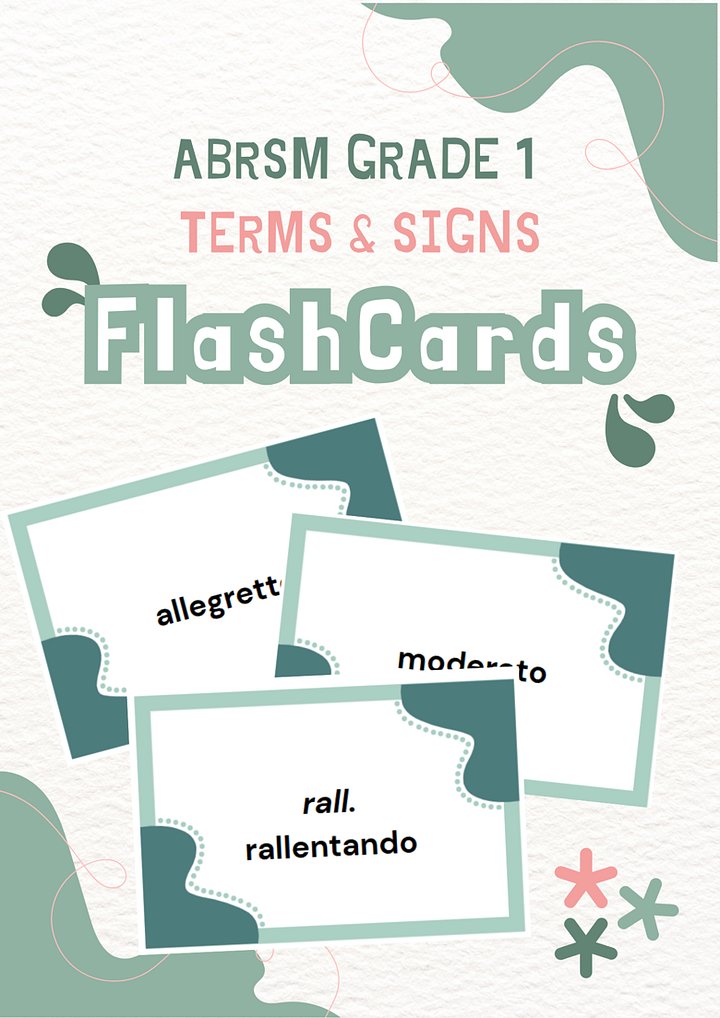 Terms and Signs Flash Cards: Grade 1 ABRSM Music Theory product image (1)