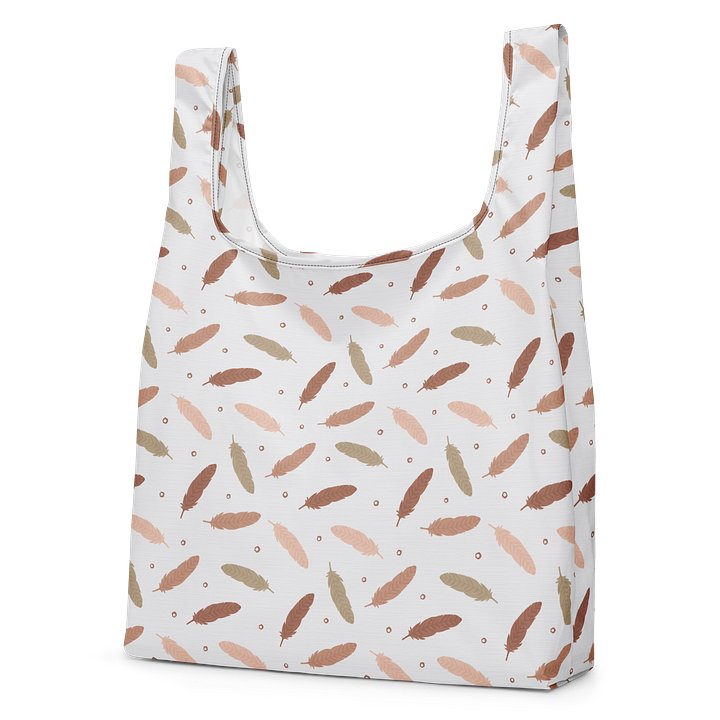 Mocha Mousse Feathers Shopping Bag product image (2)