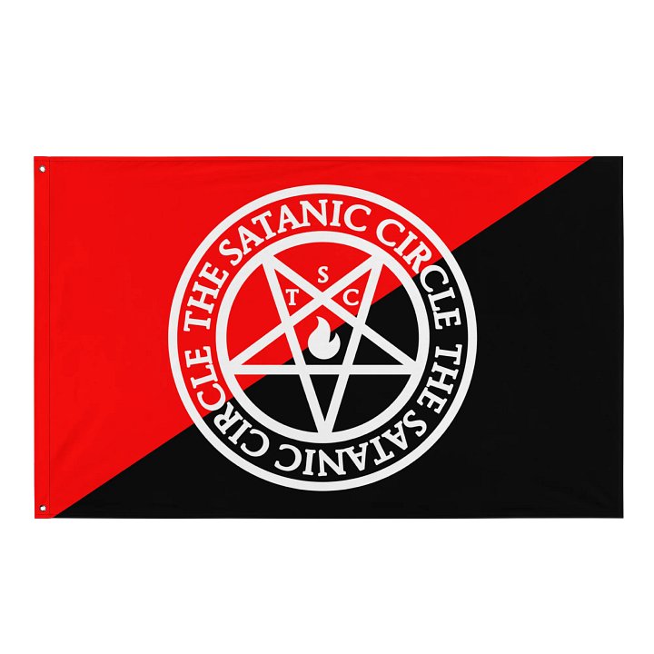 The Satanic Circle - Indoor Anarchist Flag product image (1)