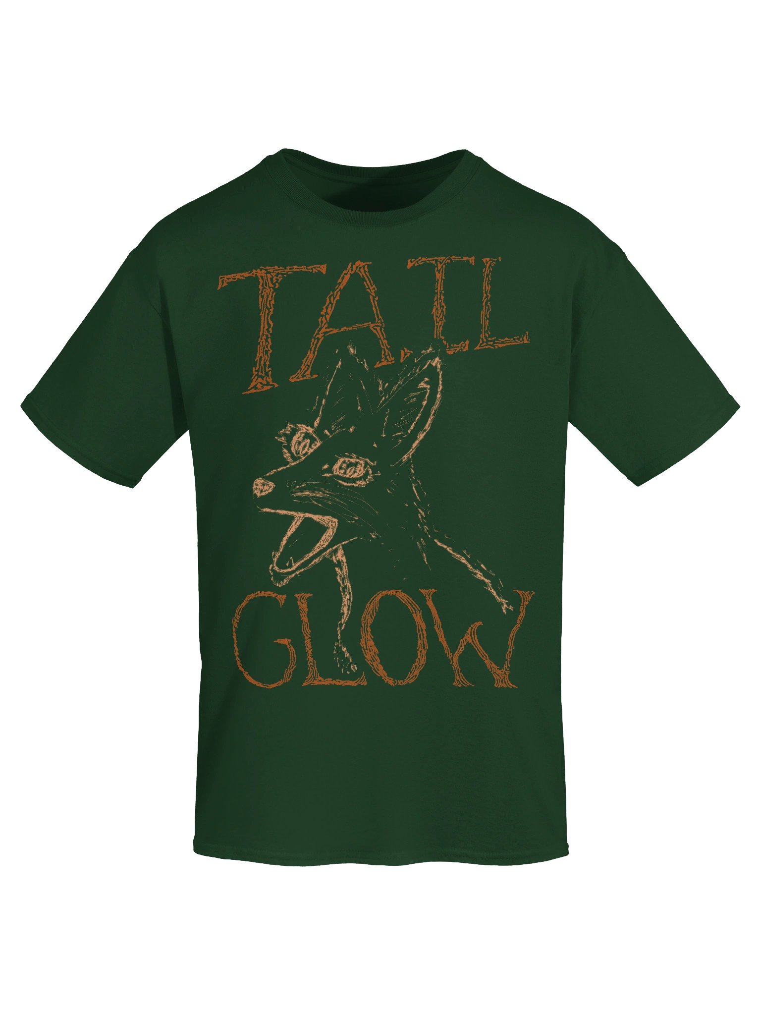 Tail Glow - Screaming Fox T-shirt - Green product image (5)