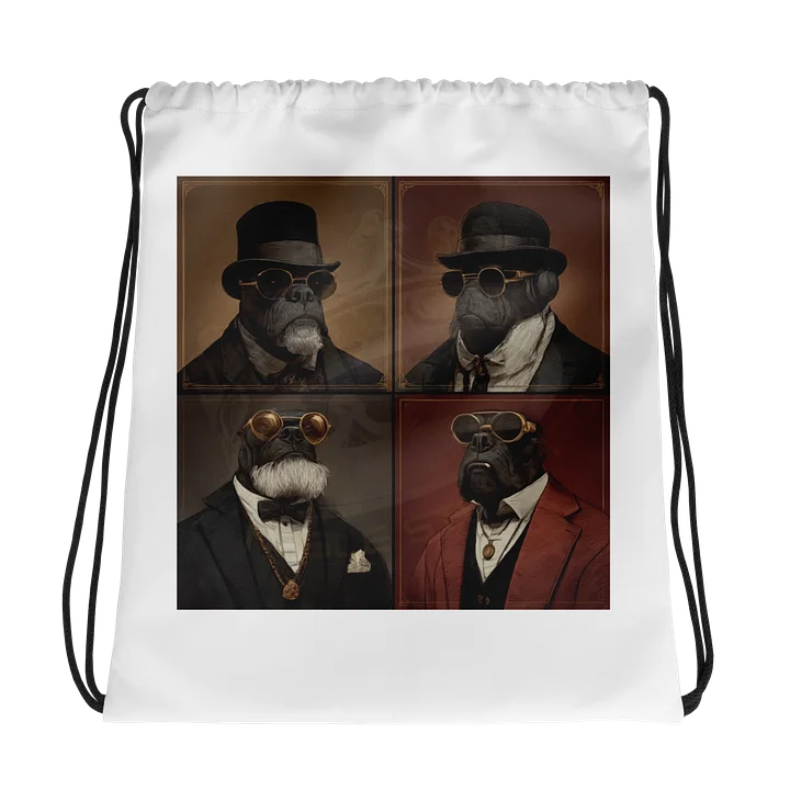 Dapper Dogs All-Over Drawstring Bag product image (1)