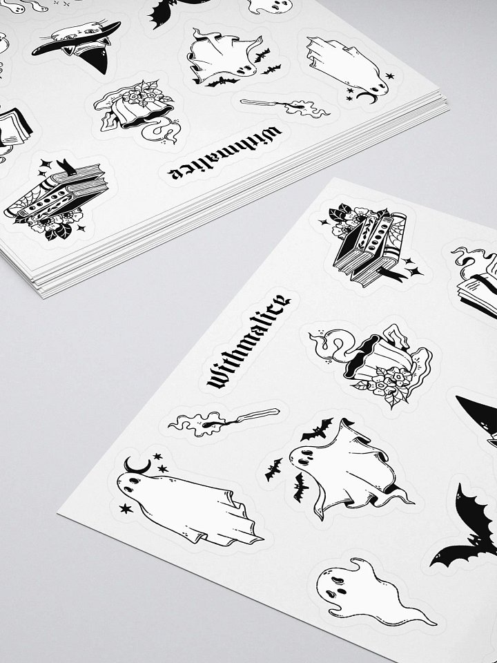 ghostly black & white stickers product image (1)