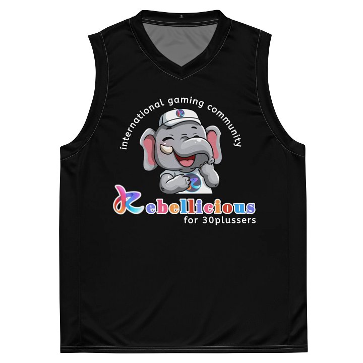 Basketball Jersey Laughing Rebelphant Black product image (2)