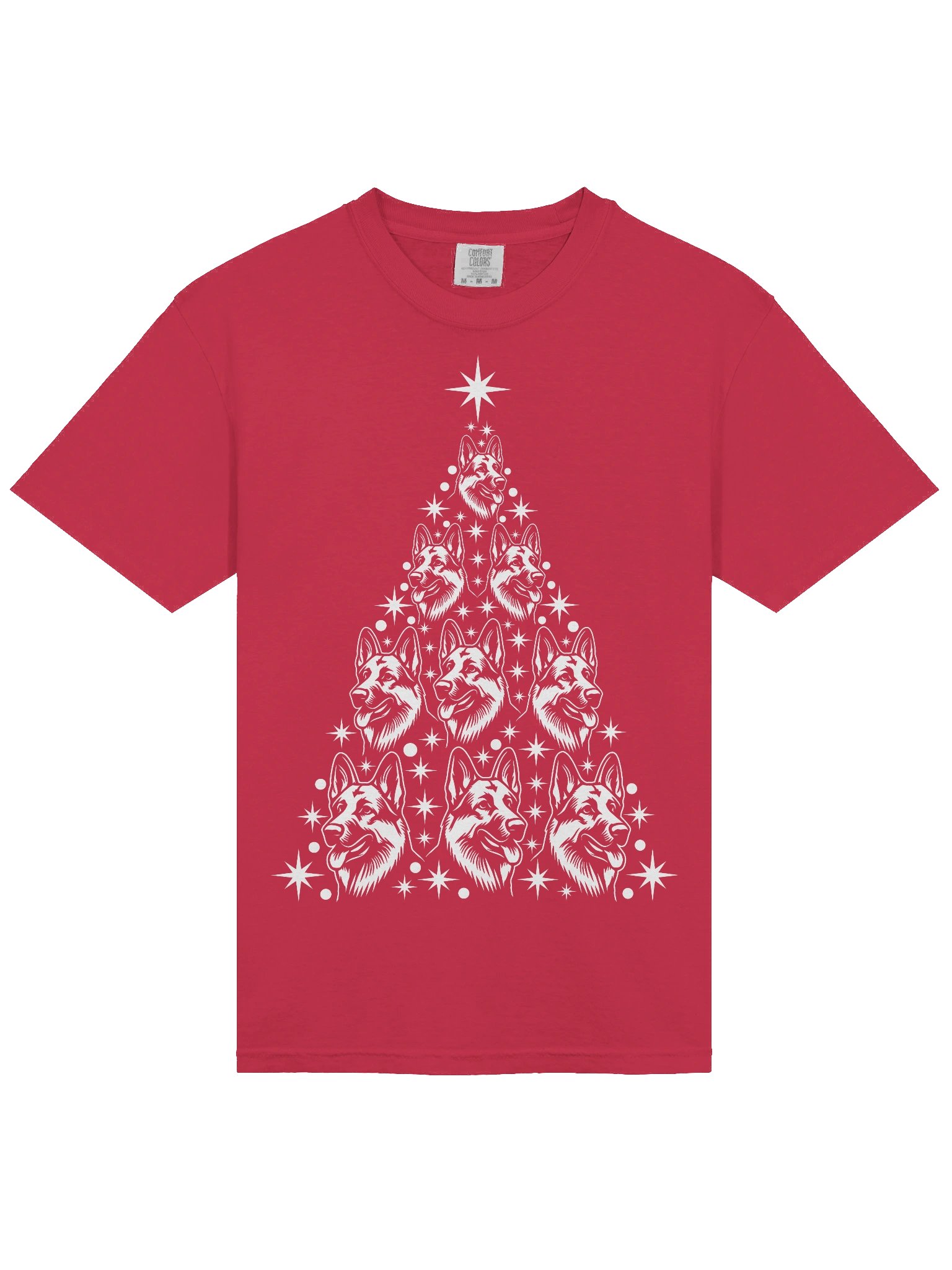 German Shepherd Christmas Tree T-Shirt product image (5)