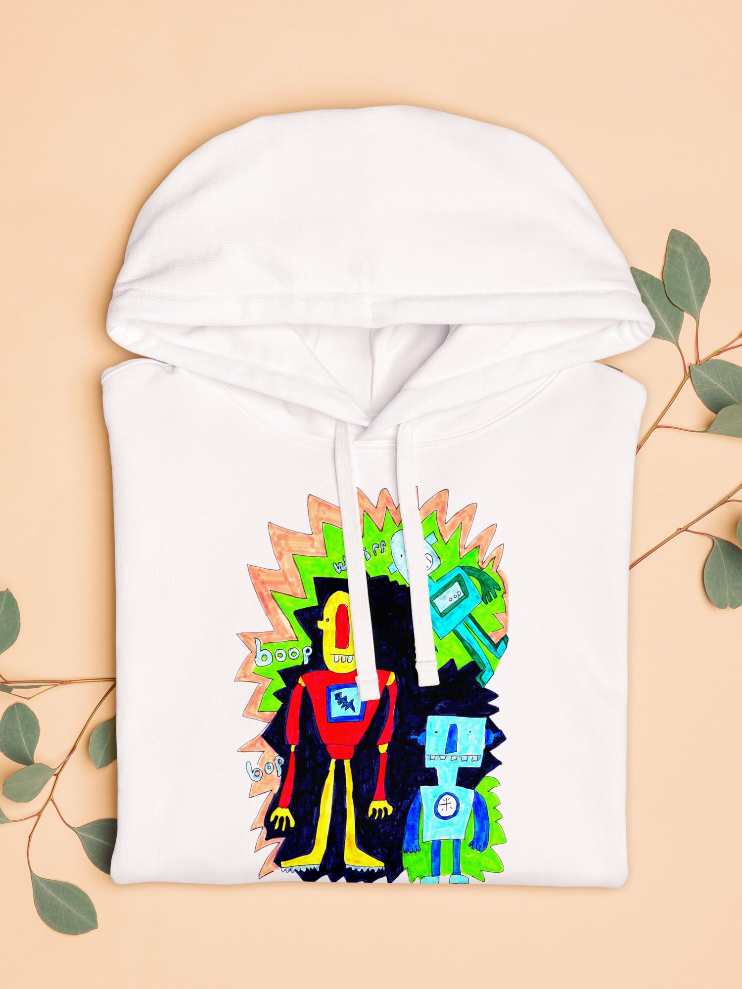 Whimsical Robot Trio Hoodie product image (10)