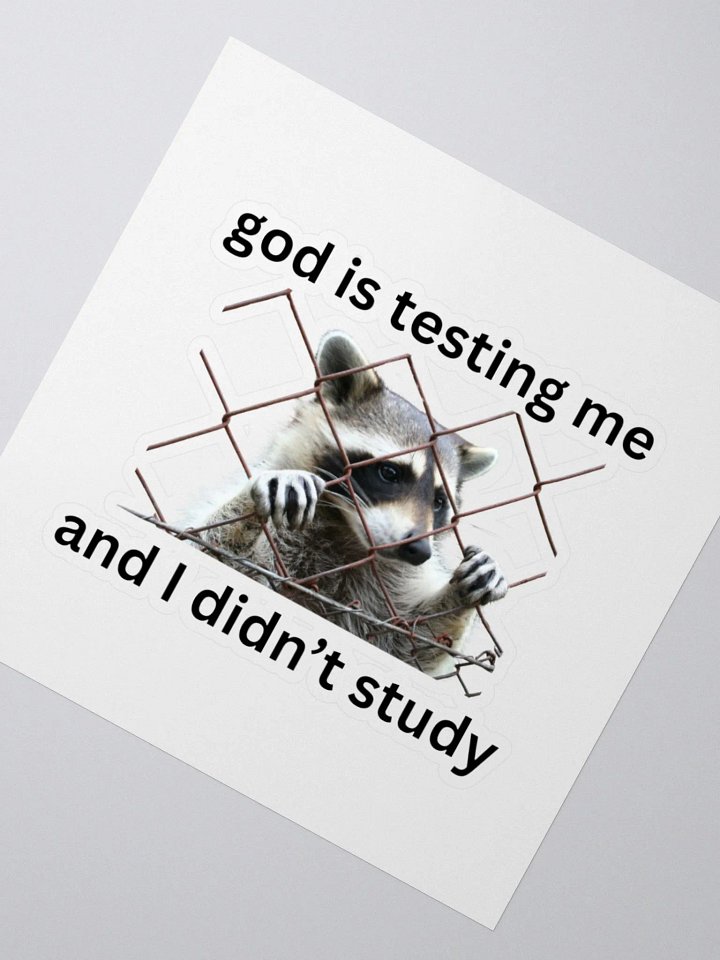 God is Testing Me Sticker product image (2)