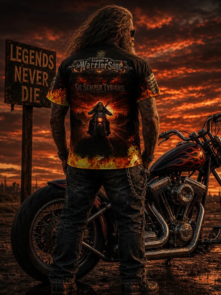 MötoGraffitti Warrior Sage Sic Semper Tyrranis Football Jersey product image (2)