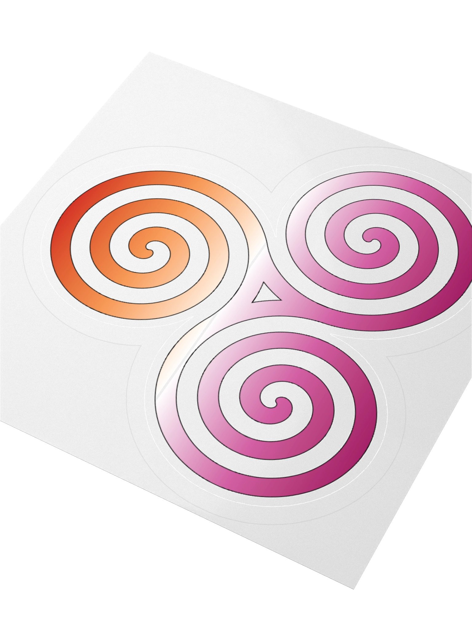 Lesbian Pride Gradient Celtic Triskelion Sticker product image (8)
