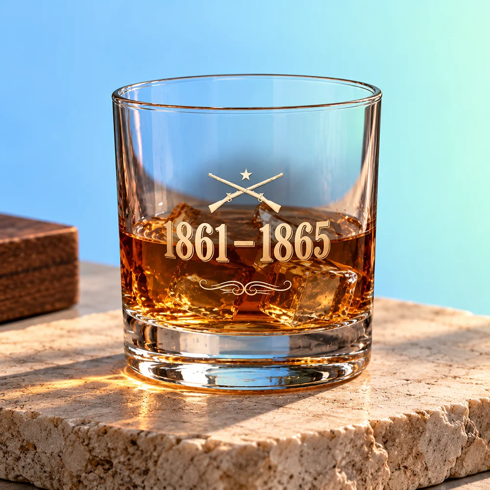Civil War Whiskey Glass 
