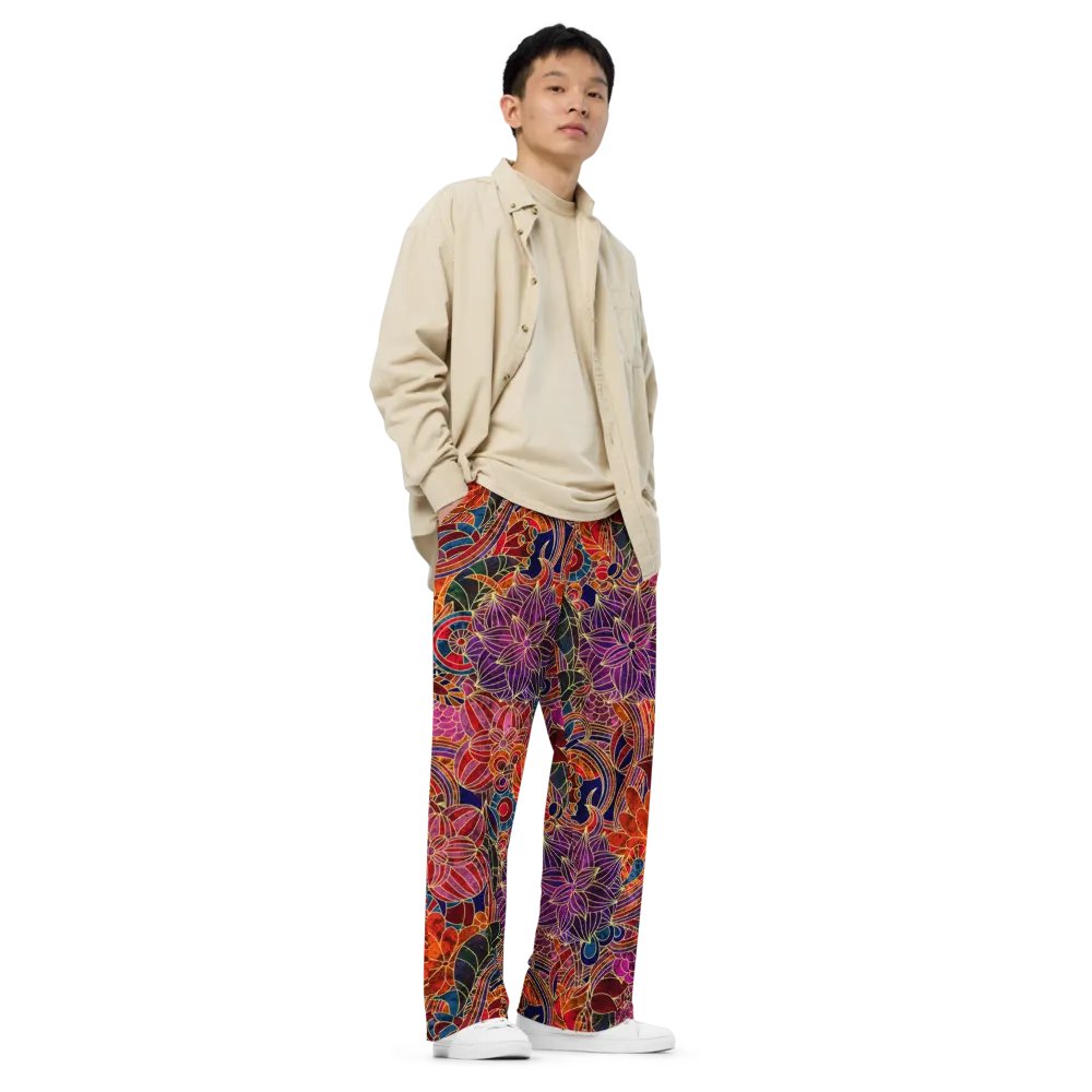 Golden Floral Wideleg Pants product image (3)