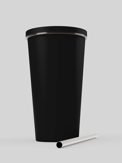 Photo showing Insulated Tumbler with a Straw