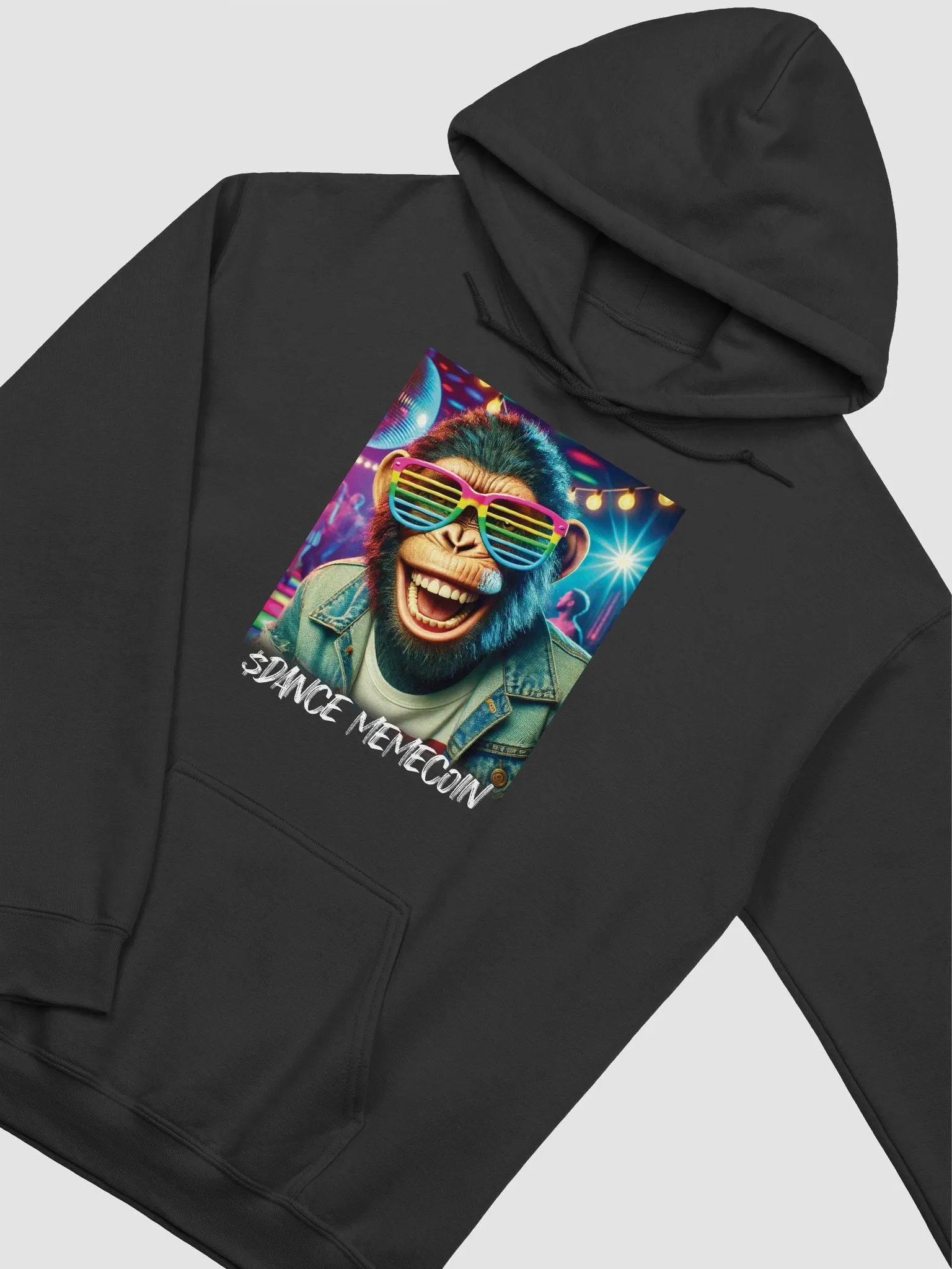 DANCE MEMECOIN - FUNKY MONKEY - CLASSIC HOODIE - BLACK product image (1)