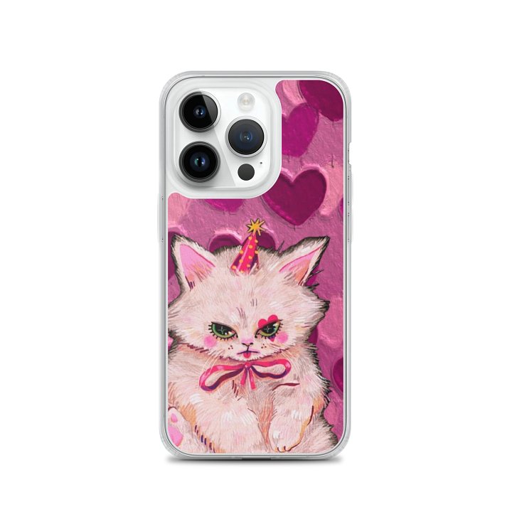 Cute Grumpy Party Cat iPhone® MagSafe® Clear Case product image (2)