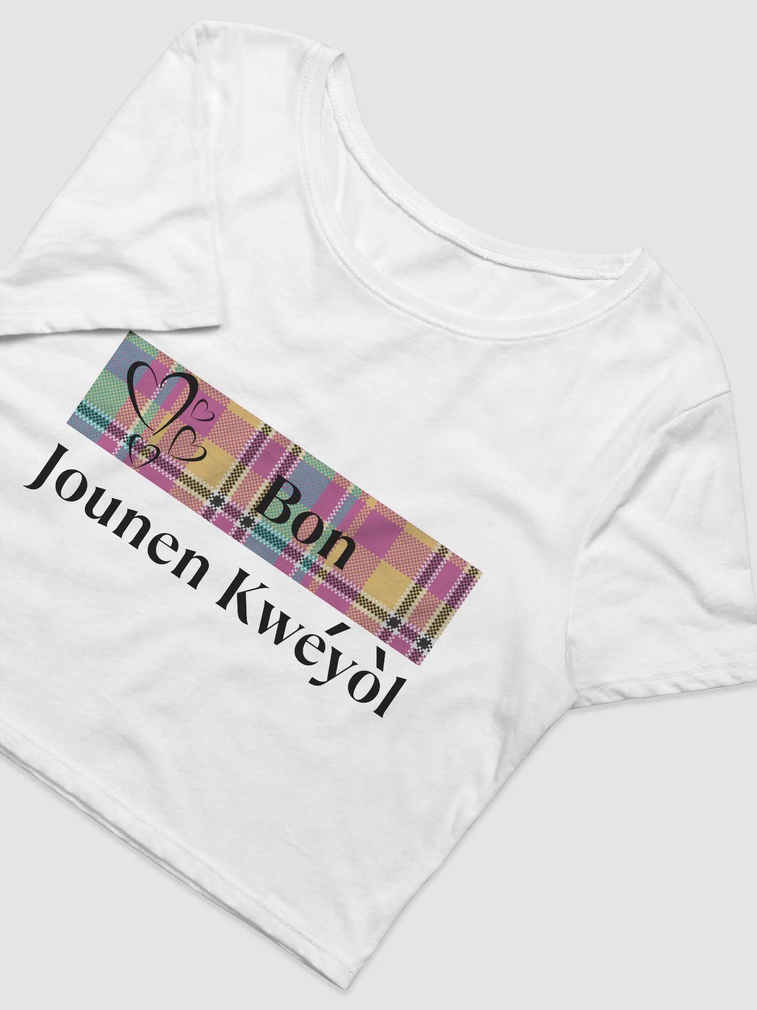 Kwéyòl Hearts Crop Tee product image (15)