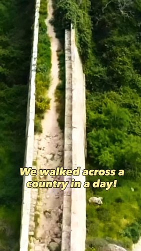 We walked across a country in a day! Watch the full length video coming soon over on my YouTube travel channel. Link in bio f...