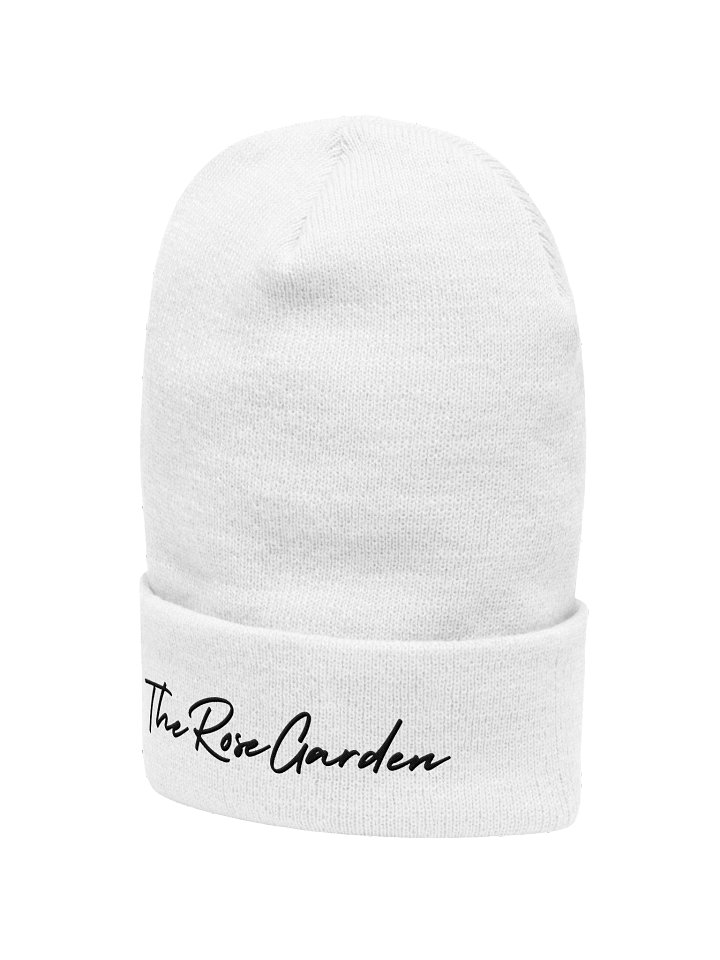 TRG Embroidered Beanie (white/black font) product image (2)