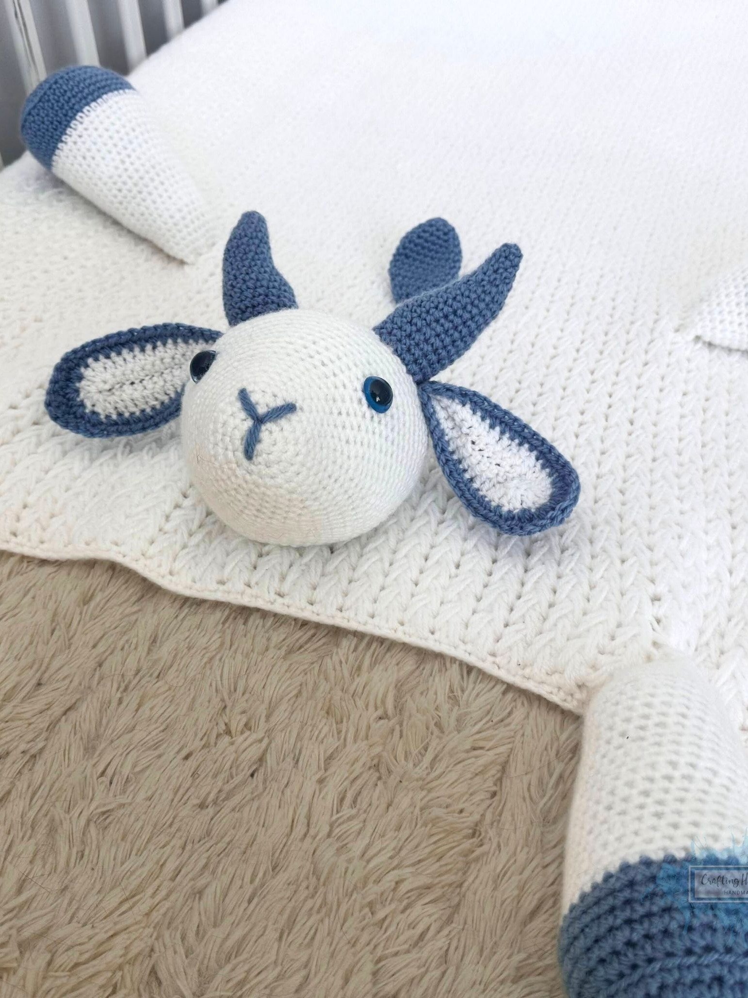 Goat Baby Blanket Crochet Pattern | Foldable Pram Toy (PDF Pattern) product image (9)