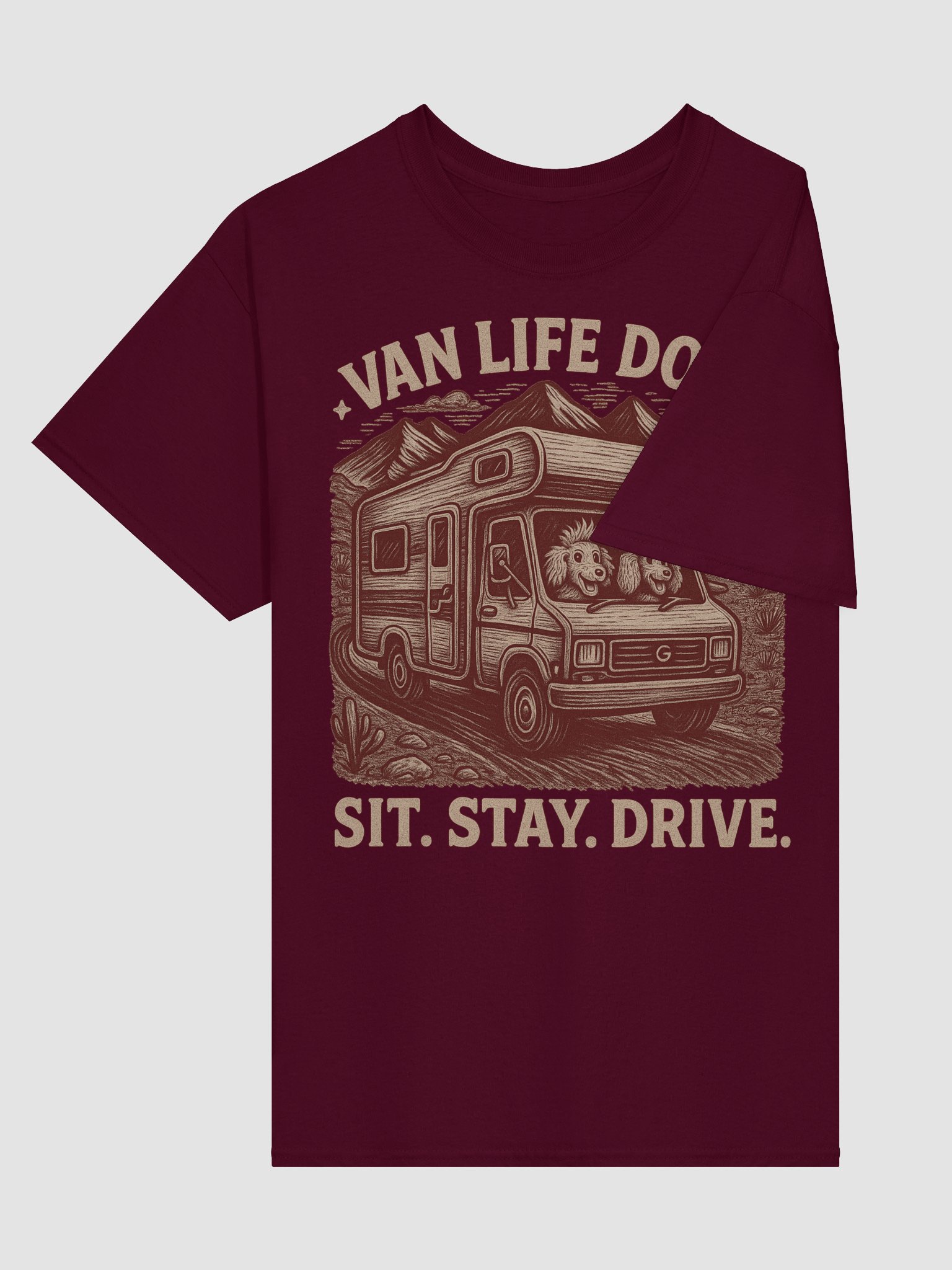 Van Life Dogs Tee - Road Trip Tshirt - Motorhome Pets Shirt product image (3)