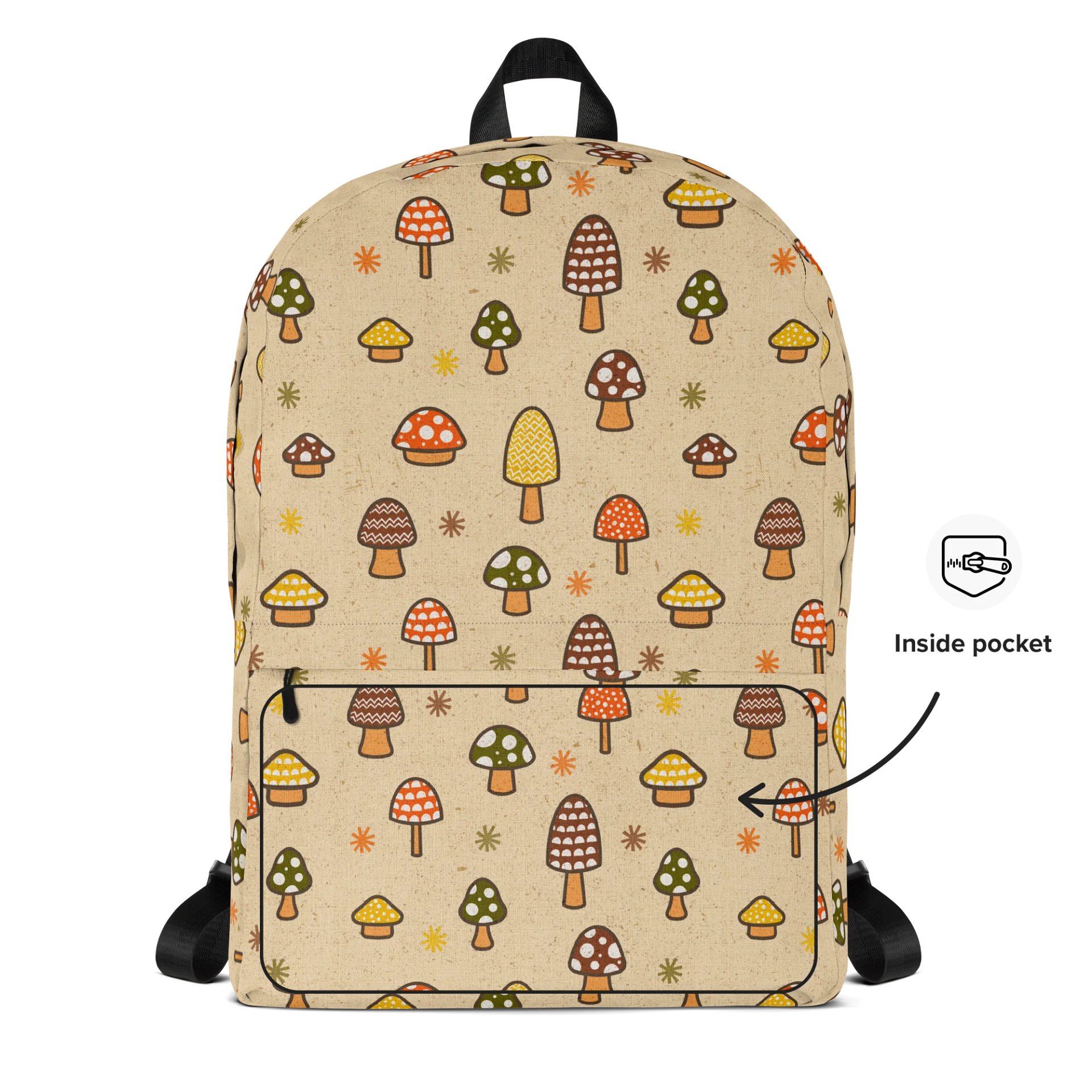 1970s Retro Mushrooms Backpack product image (5)