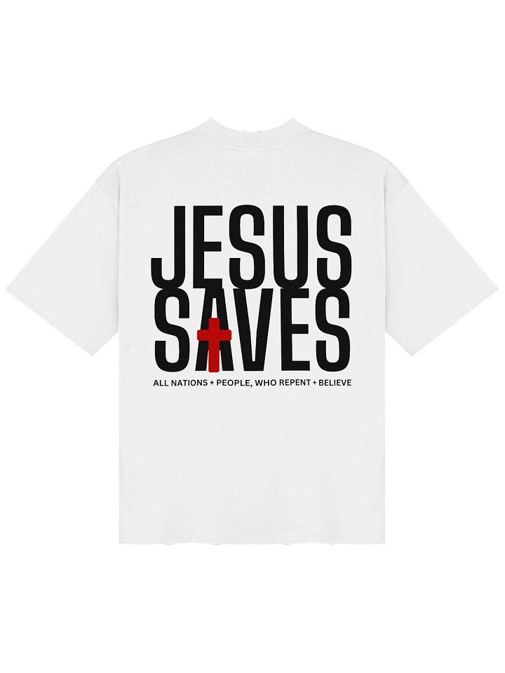 JESUS SAVES TEE [WHITE] product image (1)