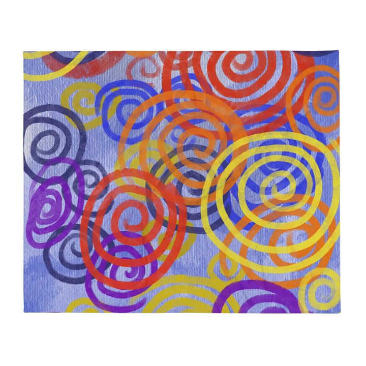 Colorful Spirals Throw Blanket product image (2)