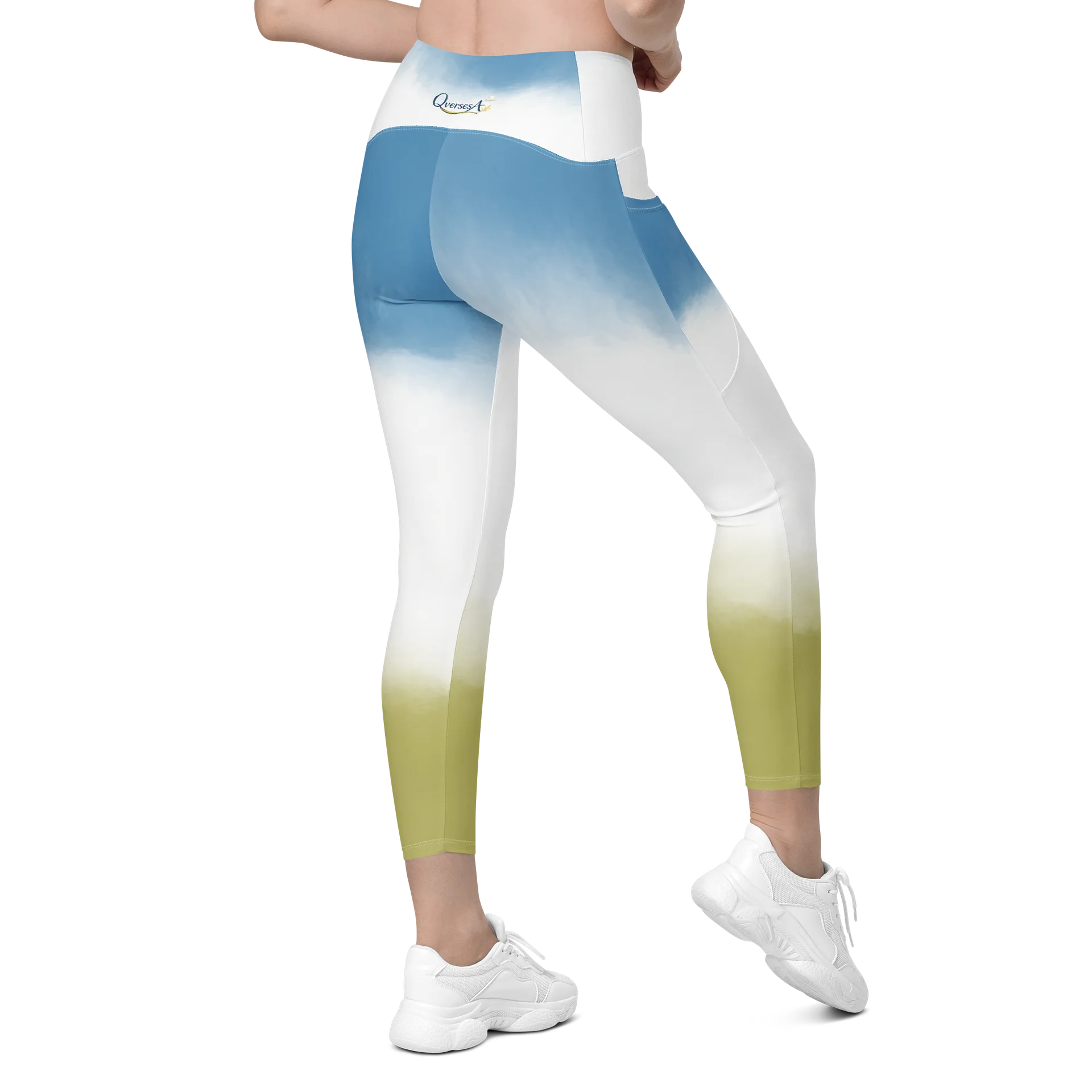 Light Blue green Leggings with Pockets product image (8)