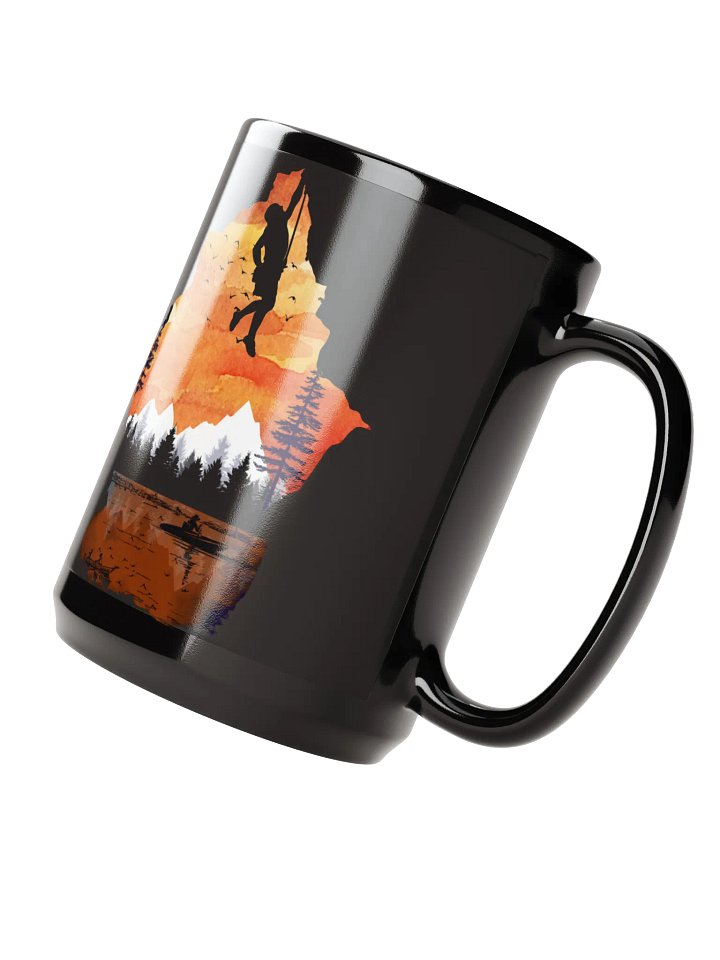 climbing sunset Black Mug (15oz) product image (2)