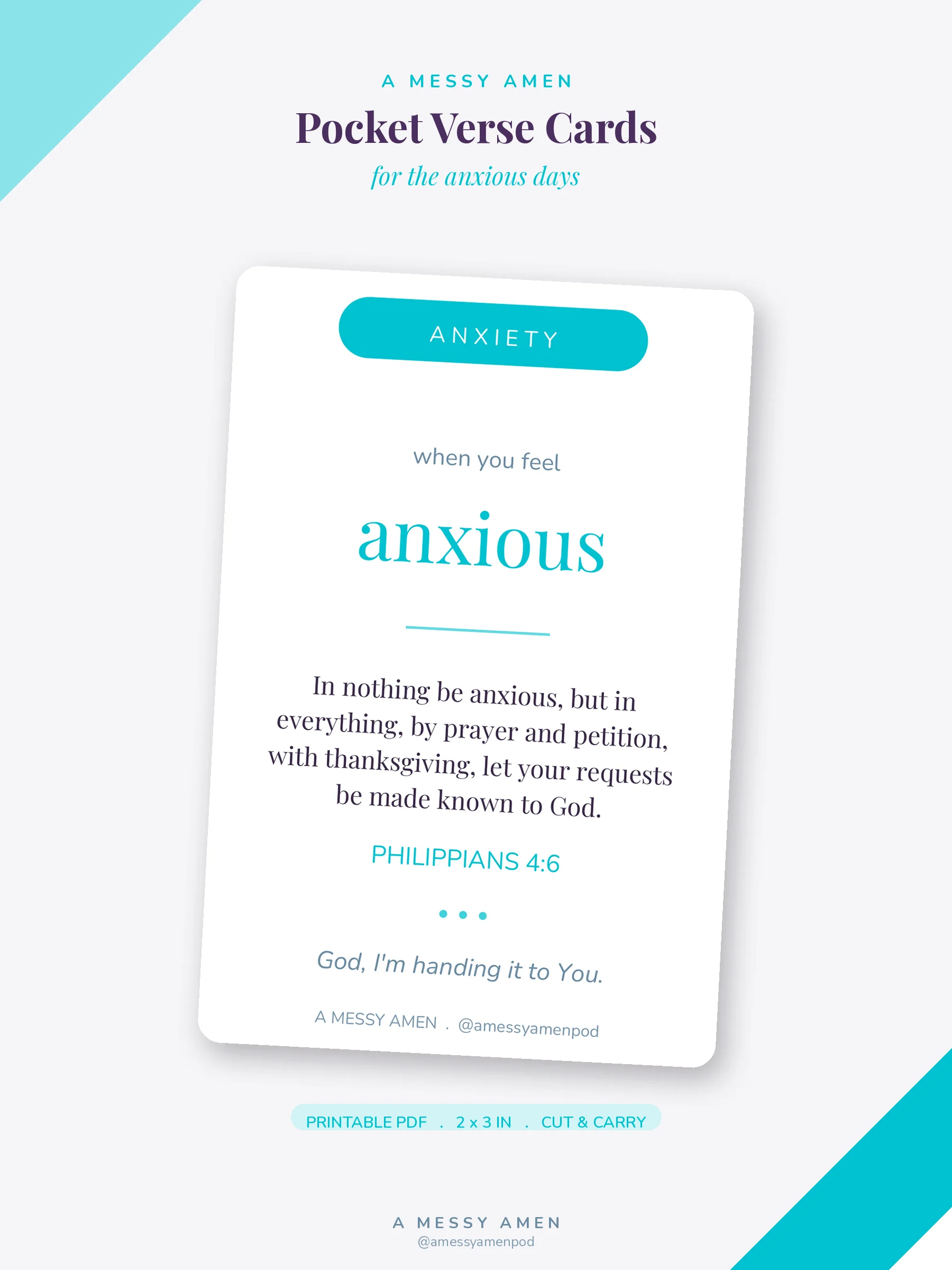 Pocket Verse Cards — For the Hard Days - Printable PDF product image (2)