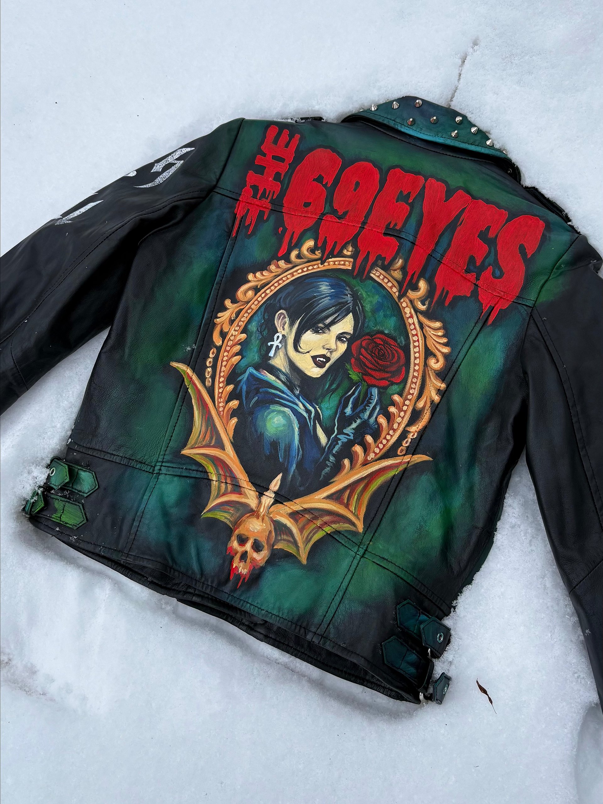 The 69 Eyes Custom Hand-Painted Leather Jacket – Helsinki Vampires Edition- Size S/M product image (3)