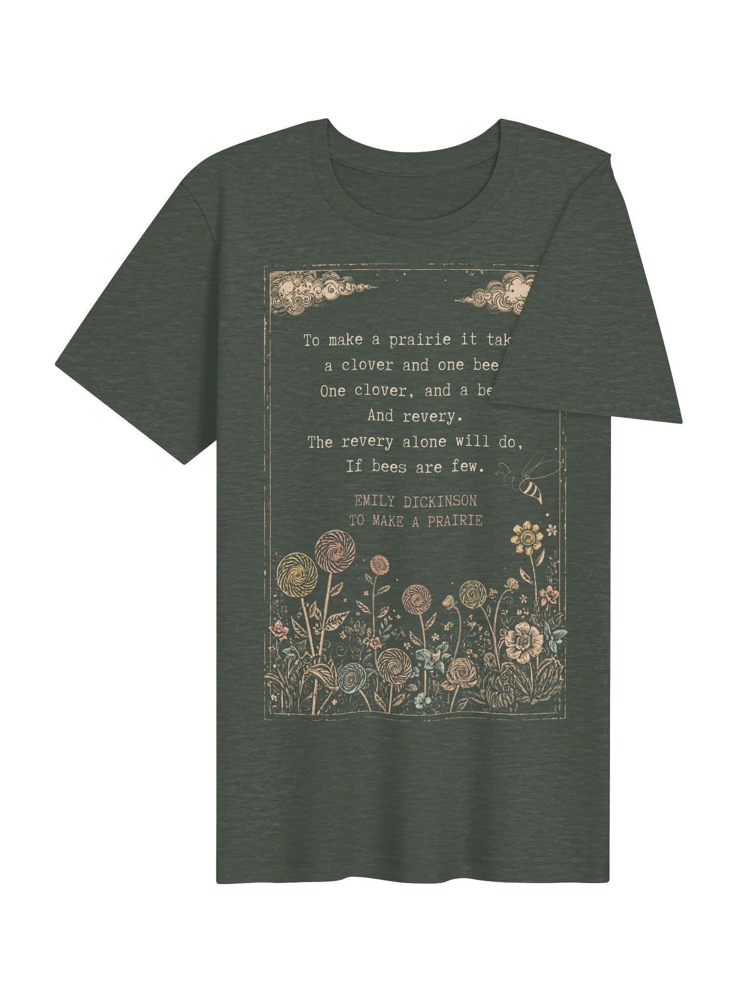 Emily Dickinson Shirt, To Make a Prairie Quote Tee, Literary Nature Graphic product image (5)